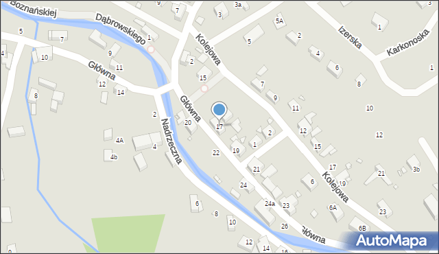 Bogatynia, Główna, 17, mapa Bogatynia