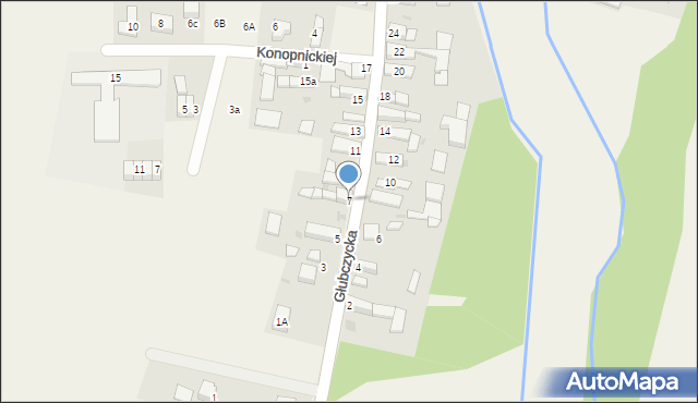 Bogdanowice, Głubczycka, 7, mapa Bogdanowice