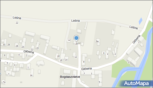 Bogdaszowice, Główna, 10, mapa Bogdaszowice