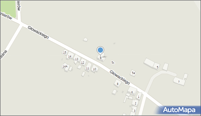 Boguszów-Gorce, Głowackiego Bartosza, 9, mapa Boguszów-Gorce