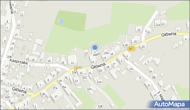 Boguszów-Gorce, Główna, 14A, mapa Boguszów-Gorce