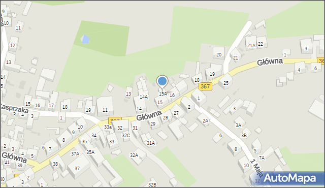 Boguszów-Gorce, Główna, 15A, mapa Boguszów-Gorce