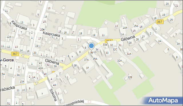 Boguszów-Gorce, Główna, 35, mapa Boguszów-Gorce
