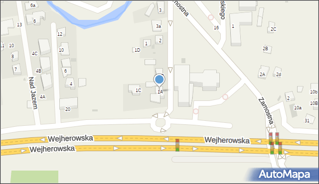 Bolszewo, Główna, 1A, mapa Bolszewo