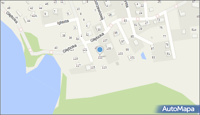 Borkowo, Głęboka, 111, mapa Borkowo