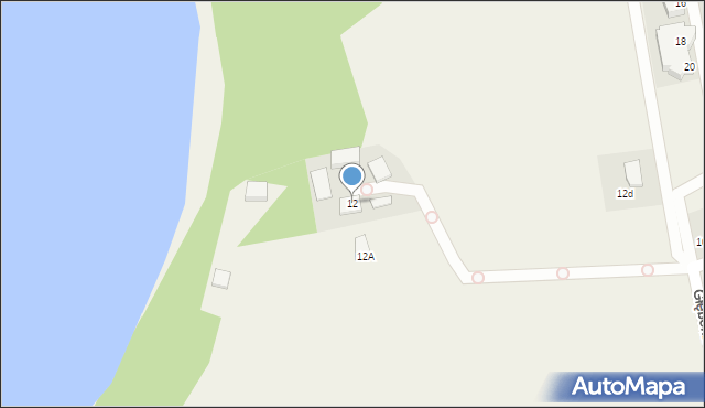 Borkowo, Głęboka, 12, mapa Borkowo