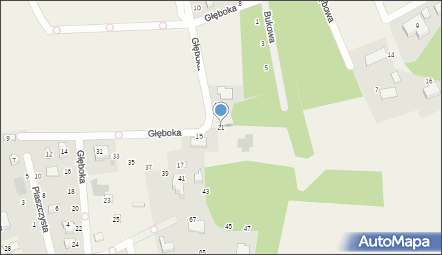 Borkowo, Głęboka, 21, mapa Borkowo