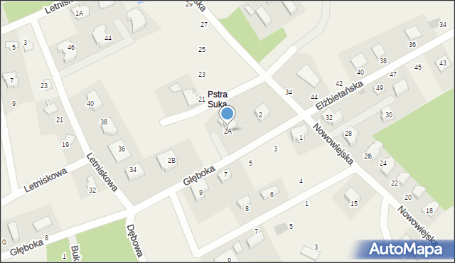 Borkowo, Głęboka, 2A, mapa Borkowo