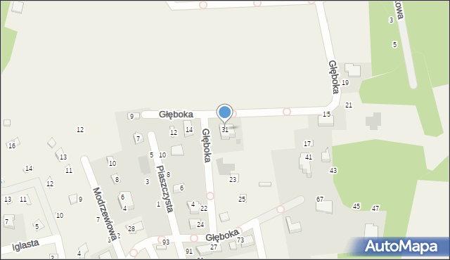 Borkowo, Głęboka, 31, mapa Borkowo