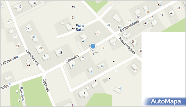 Borkowo, Głęboka, 5, mapa Borkowo