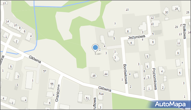 Borówiec, Główna, 44a, mapa Borówiec