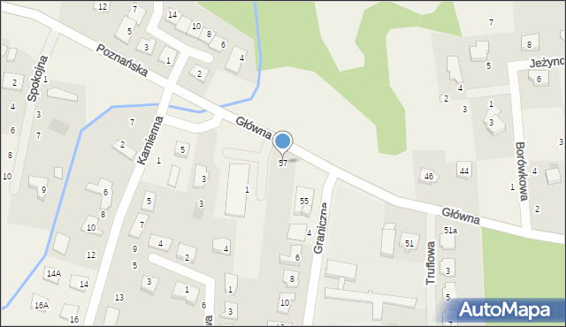 Borówiec, Główna, 57, mapa Borówiec