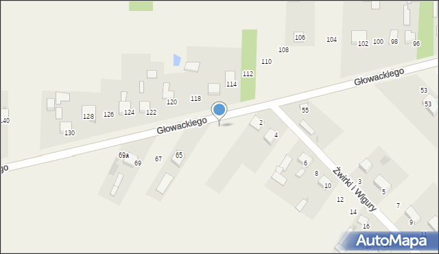 Borowno, Głowackiego Bartosza, 63, mapa Borowno