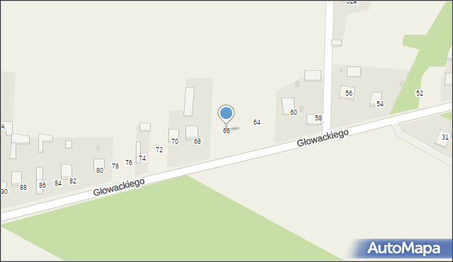 Borowno, Głowackiego Bartosza, 66, mapa Borowno