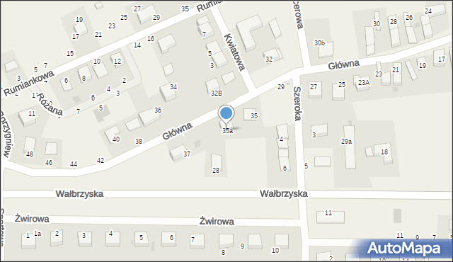 Borzygniew, Główna, 35a, mapa Borzygniew