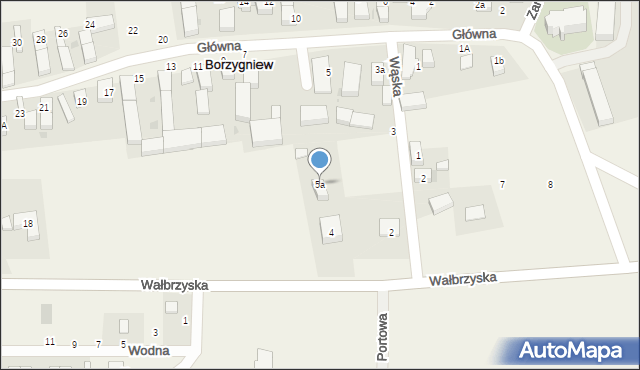 Borzygniew, Główna, 5a, mapa Borzygniew