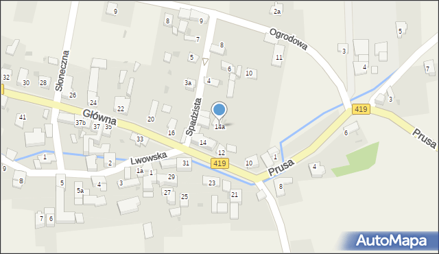Branice, Główna, 14a, mapa Branice