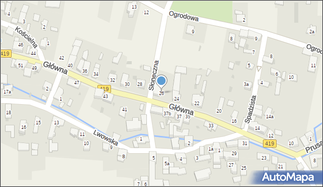 Branice, Główna, 26, mapa Branice