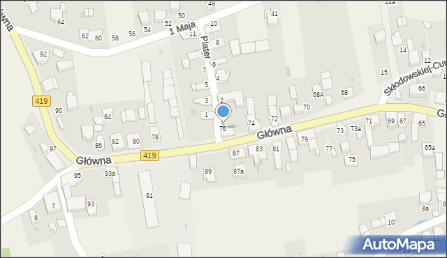 Branice, Główna, 76, mapa Branice