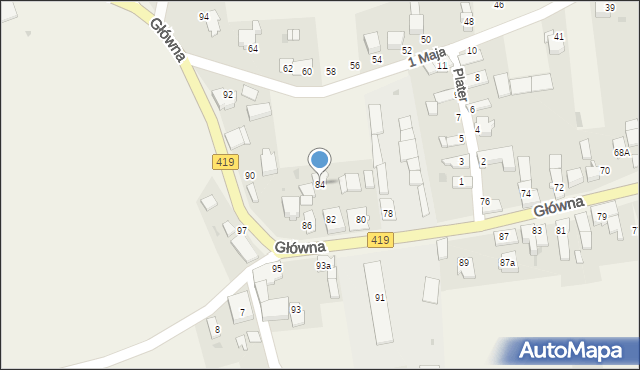 Branice, Główna, 84, mapa Branice
