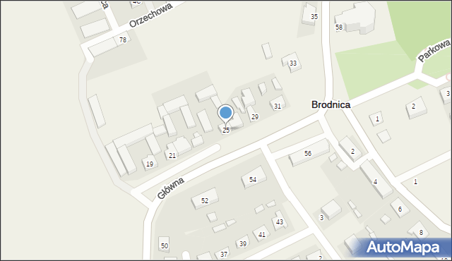 Brodnica, Główna, 25, mapa Brodnica