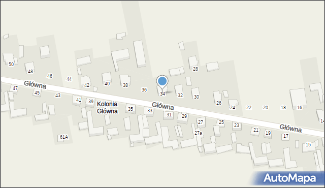 Brudzowice, Główna, 34, mapa Brudzowice
