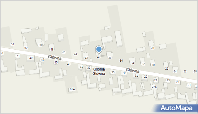 Brudzowice, Główna, 40, mapa Brudzowice