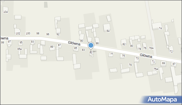 Brudzowice, Główna, 81, mapa Brudzowice