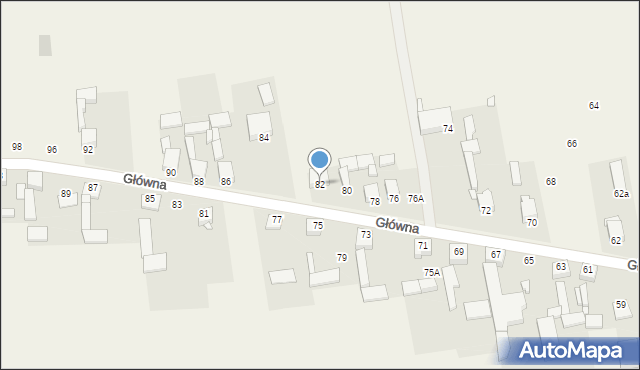 Brudzowice, Główna, 82, mapa Brudzowice