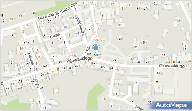 Brzesko, Głowackiego Bartosza, 20A, mapa Brzesko