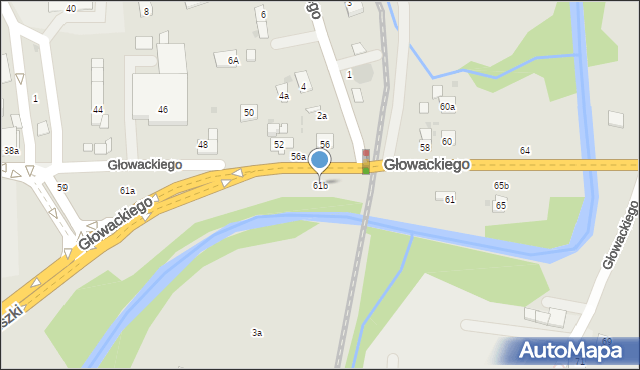 Brzesko, Głowackiego Bartosza, 61b, mapa Brzesko