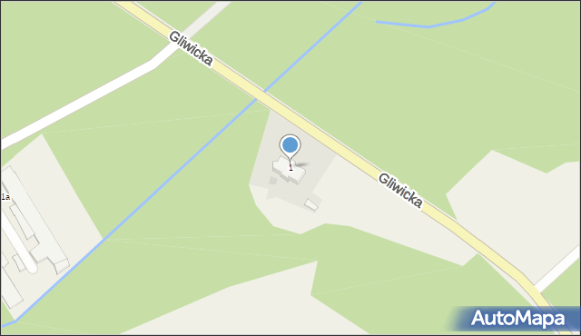 Brzeźce, Gliwicka, 1, mapa Brzeźce