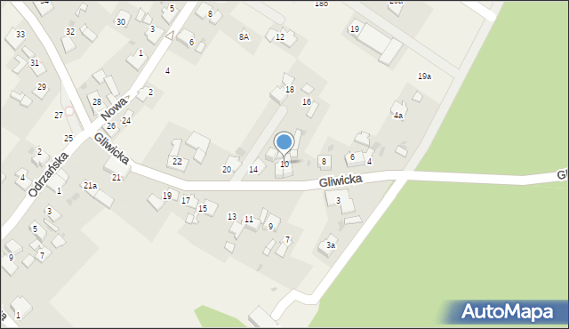 Brzeźce, Gliwicka, 10, mapa Brzeźce