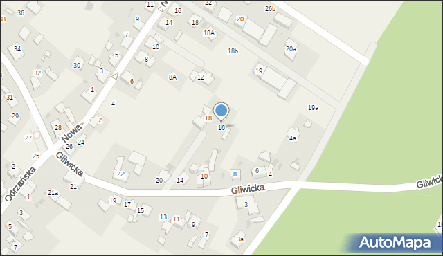 Brzeźce, Gliwicka, 16, mapa Brzeźce