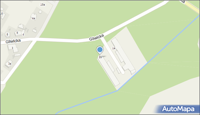 Brzeźce, Gliwicka, 1b, mapa Brzeźce