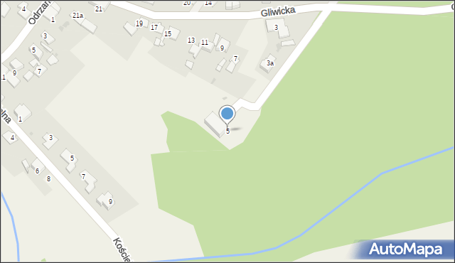 Brzeźce, Gliwicka, 5, mapa Brzeźce