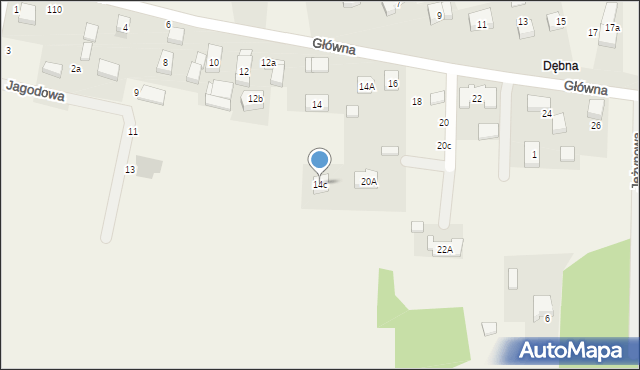 Brzezia Łąka, Główna, 14c, mapa Brzezia Łąka