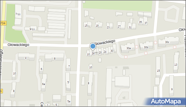 Brzeziny, Głowackiego Bartosza, 14, mapa Brzeziny