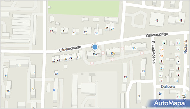 Brzeziny, Głowackiego Bartosza, 30a, mapa Brzeziny