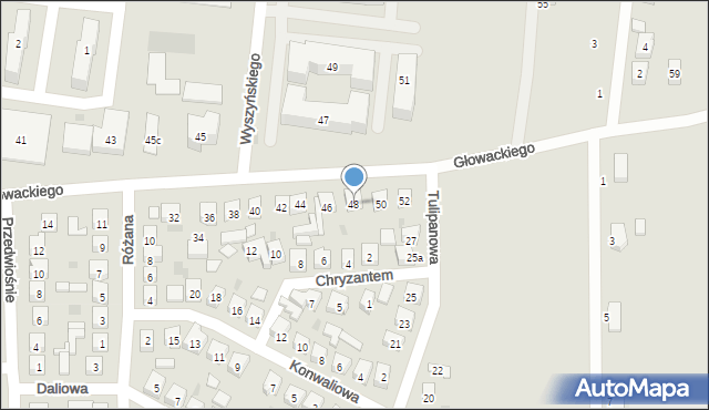 Brzeziny, Głowackiego Bartosza, 48, mapa Brzeziny