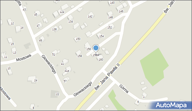 Brzozów, Głowackiego Bartosza, 158A, mapa Brzozów