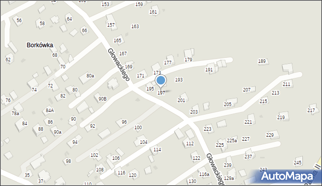 Brzozów, Głowackiego Bartosza, 197, mapa Brzozów