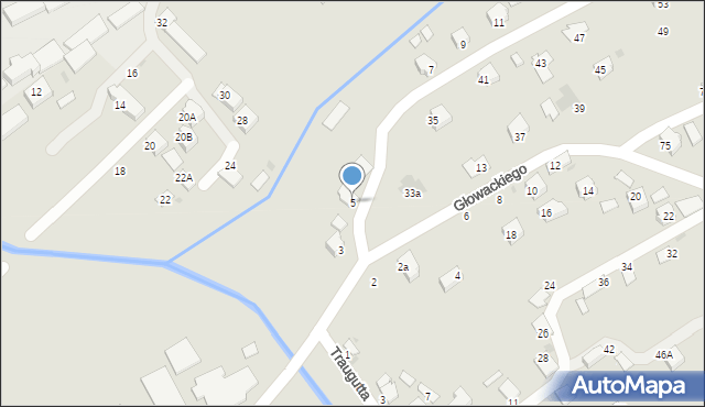 Brzozów, Głowackiego Bartosza, 5, mapa Brzozów