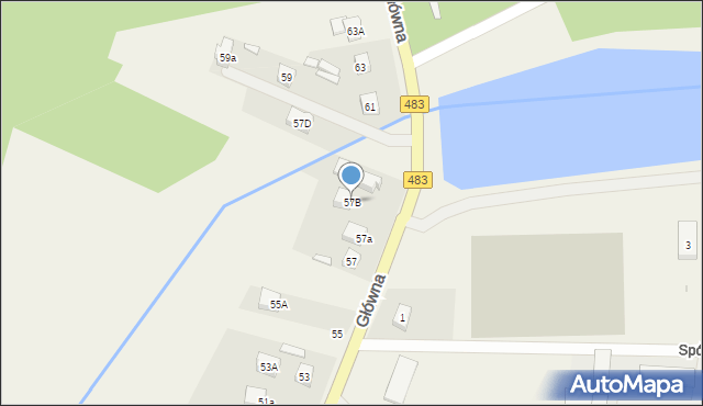 Buczek, Główna, 57B, mapa Buczek