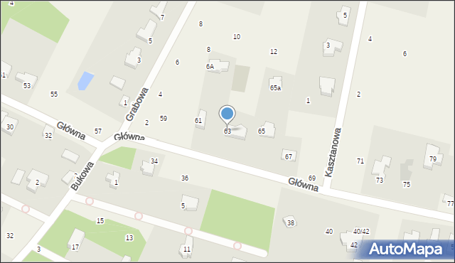 Bukowiec, Główna, 63, mapa Bukowiec