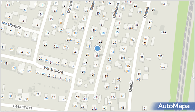 Bydgoszcz, Glebowa, 16, mapa Bydgoszczy