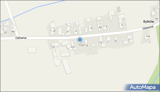 Bytków, Główna, 21b, mapa Bytków