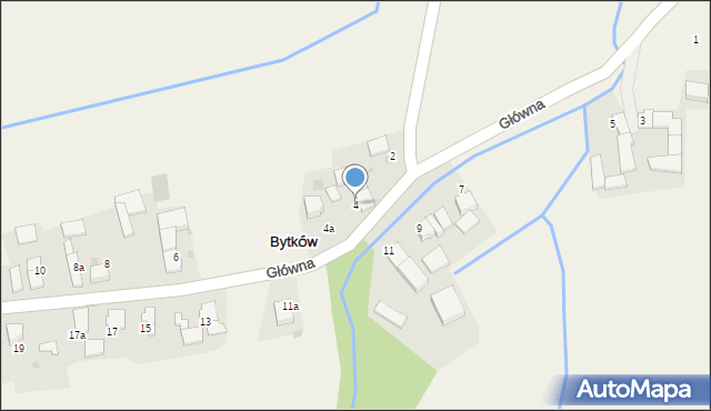 Bytków, Główna, 4, mapa Bytków