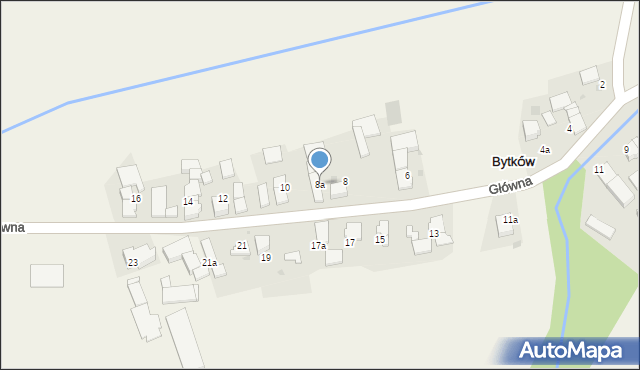 Bytków, Główna, 8a, mapa Bytków