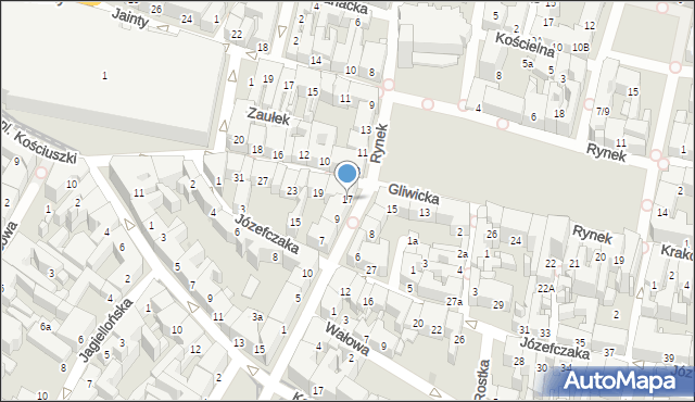 Bytom, Gliwicka, 17, mapa Bytomia